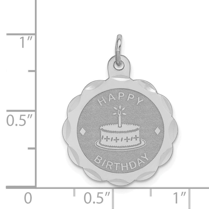 Lovely Rita's Pendants & Charms Sterling Silver Happy Birthday Disc Pendant