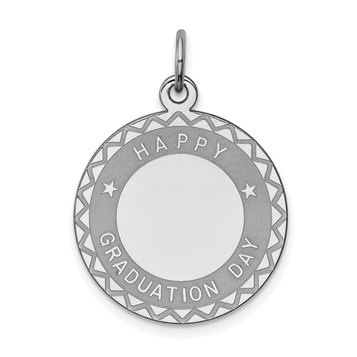 Lovely Rita's Pendants & Charms Sterling Silver Happy Graduation Disc Charm