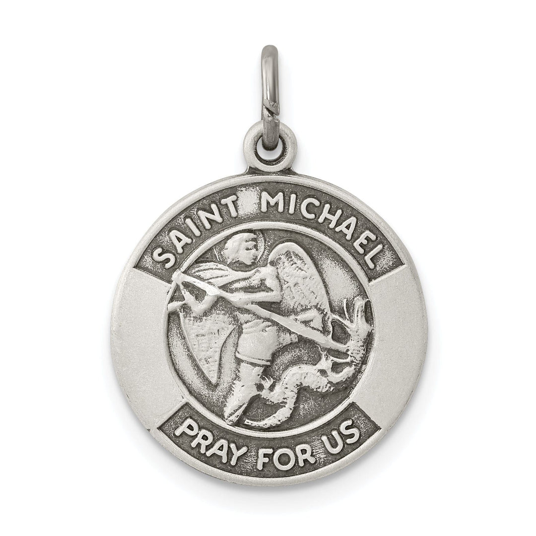 Lovely Rita's Pendants & Charms Sterling Silver Oxidized Saint Michael Medal