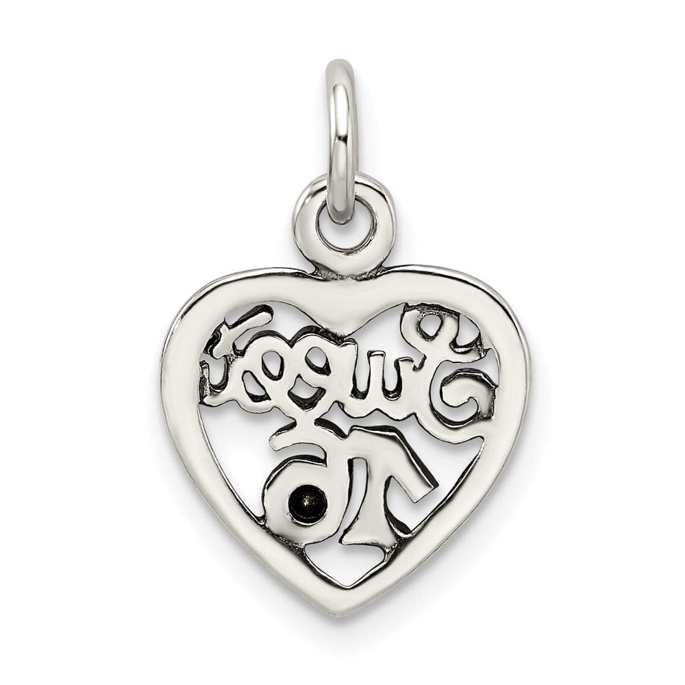 Lovely Rita's Pendants & Charms Sterling Silver Pink C.Z Sweet 16 Heart Charm