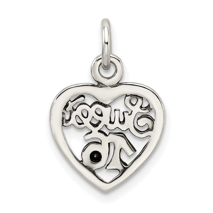 Lovely Rita's Pendants & Charms Sterling Silver Pink C.Z Sweet 16 Heart Charm