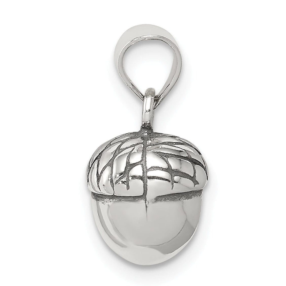 Lovely Rita's Pendants & Charms Sterling Silver Polish Antiqued 3-D Acorn Charm