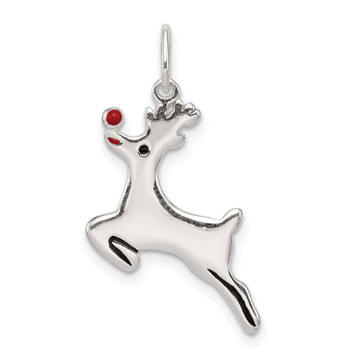 Lovely Rita's Pendants & Charms Sterling Silver Polish Enamel Reindeer Pendant