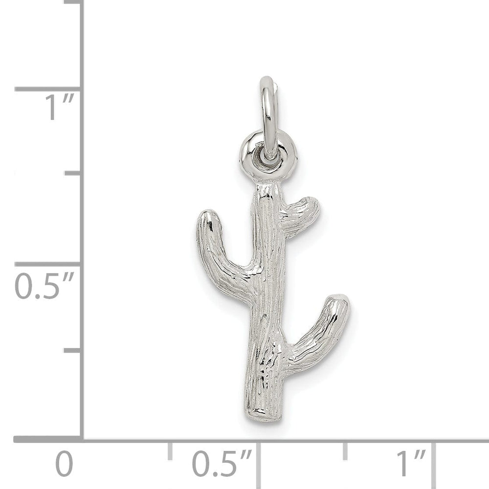 Lovely Rita's Pendants & Charms Sterling Silver Polish Finish 3-D Cactus Charm