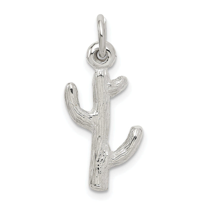Lovely Rita's Pendants & Charms Sterling Silver Polish Finish 3-D Cactus Charm
