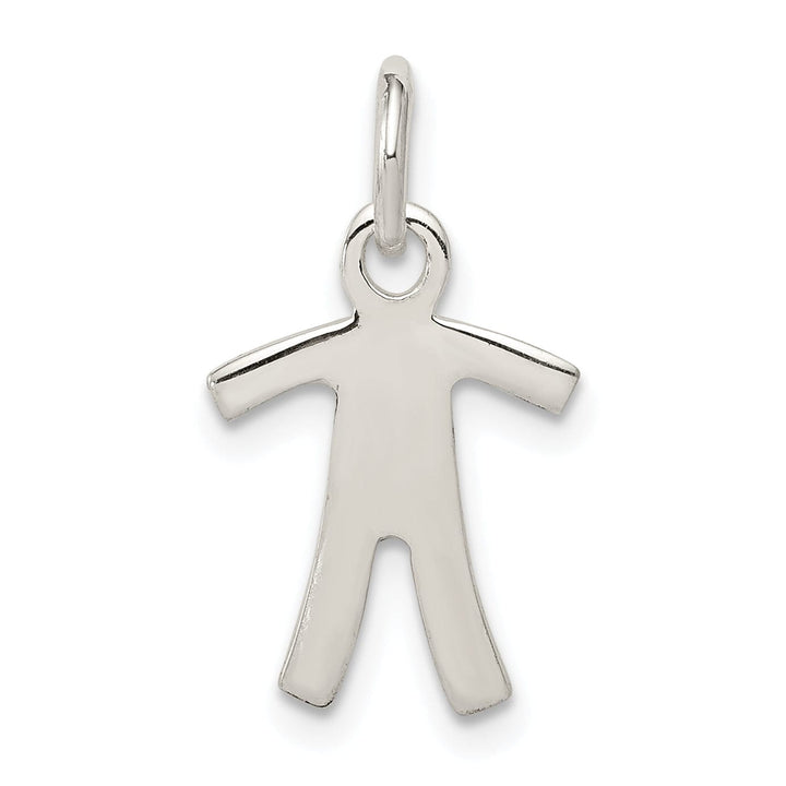 Lovely Rita's Pendants & Charms Sterling Silver Polish Finish Boy Charm Pendant