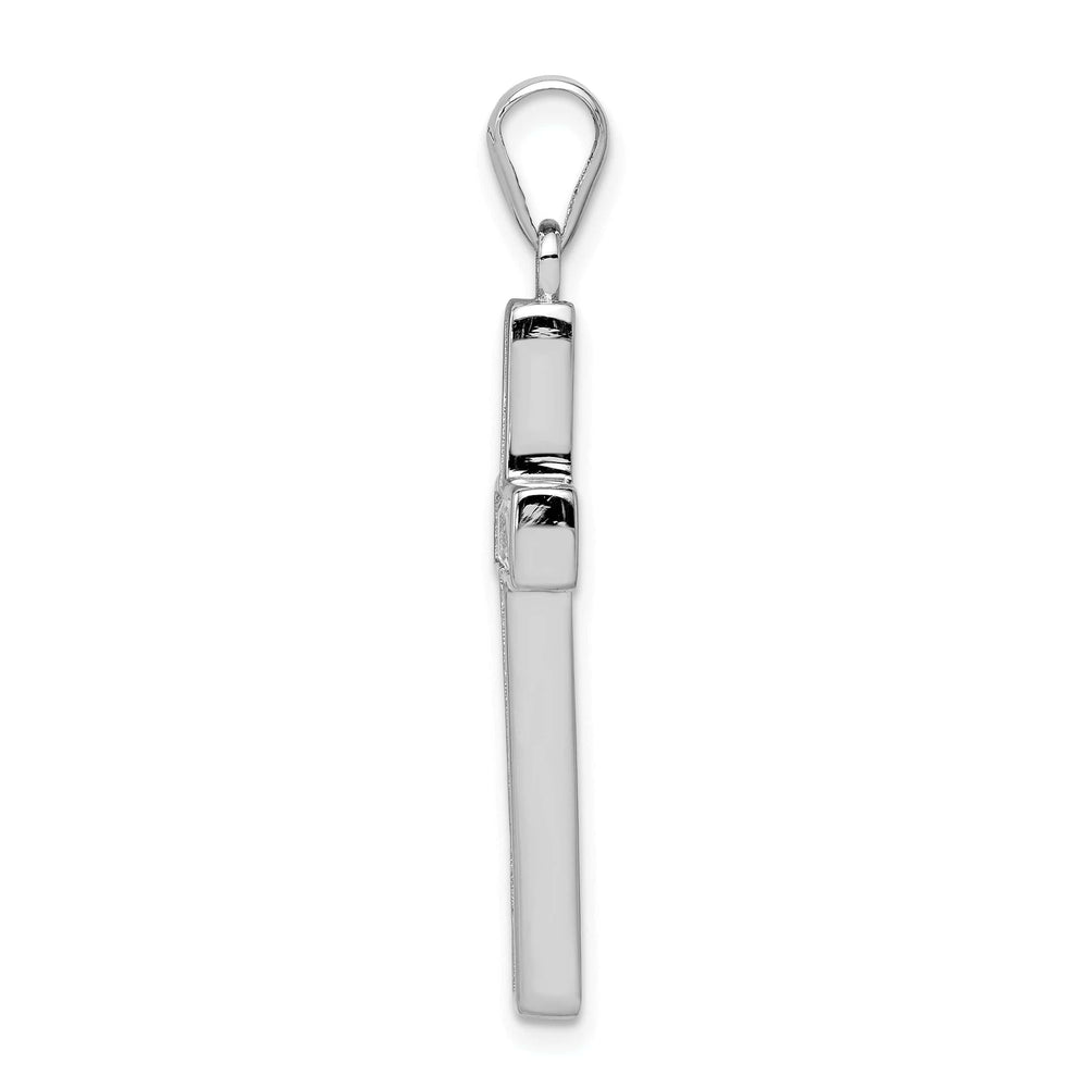 Lovely Rita's Pendants & Charms Sterling Silver Polish Finish C.Z Cross Pendant