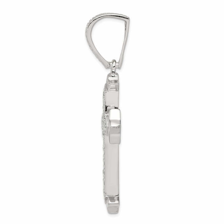 Lovely Rita's Pendants & Charms Sterling Silver Polish Finish C.Z Cross Pendant