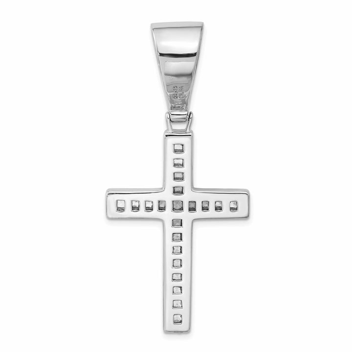 Lovely Rita's Pendants & Charms Sterling Silver Polish Finish C.Z Cross Pendant