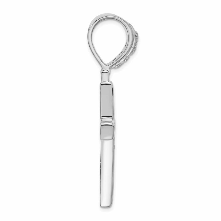 Lovely Rita's Pendants & Charms Sterling Silver Polish Finish C.Z Cross Pendant