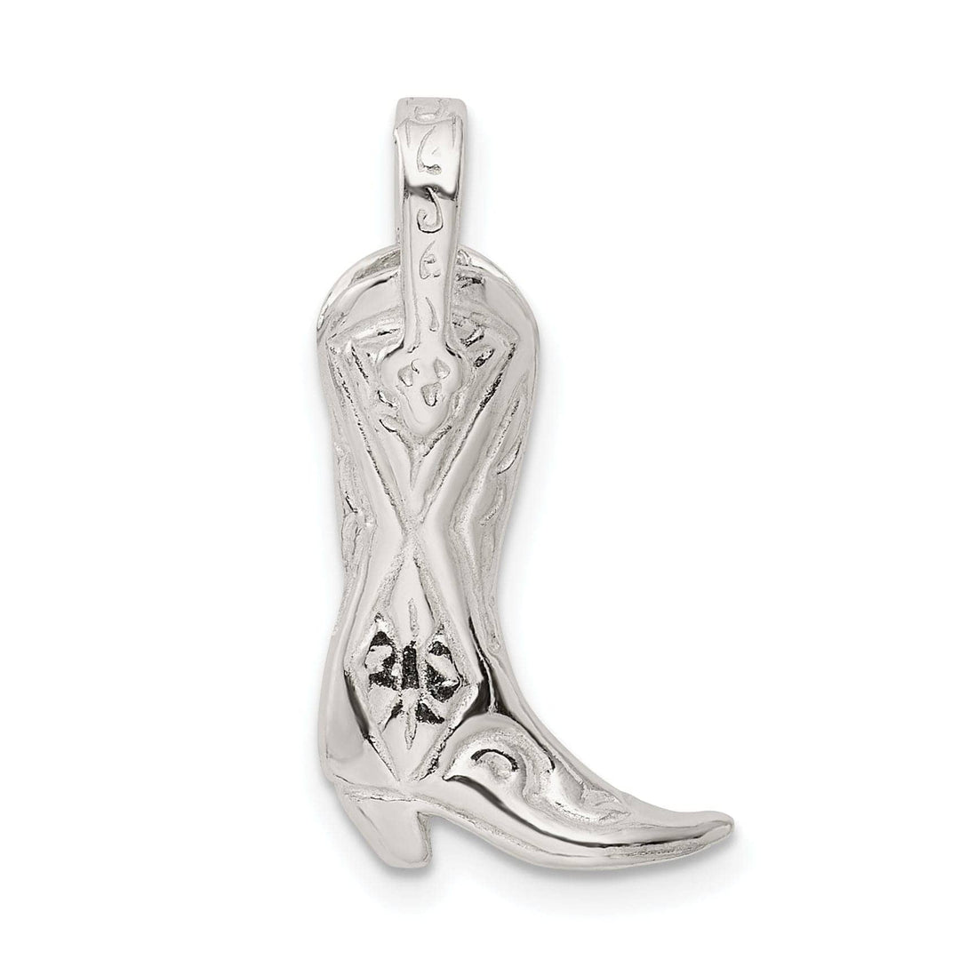 Lovely Rita's Pendants & Charms Sterling Silver Polish Finish Cowboy Boot Charm