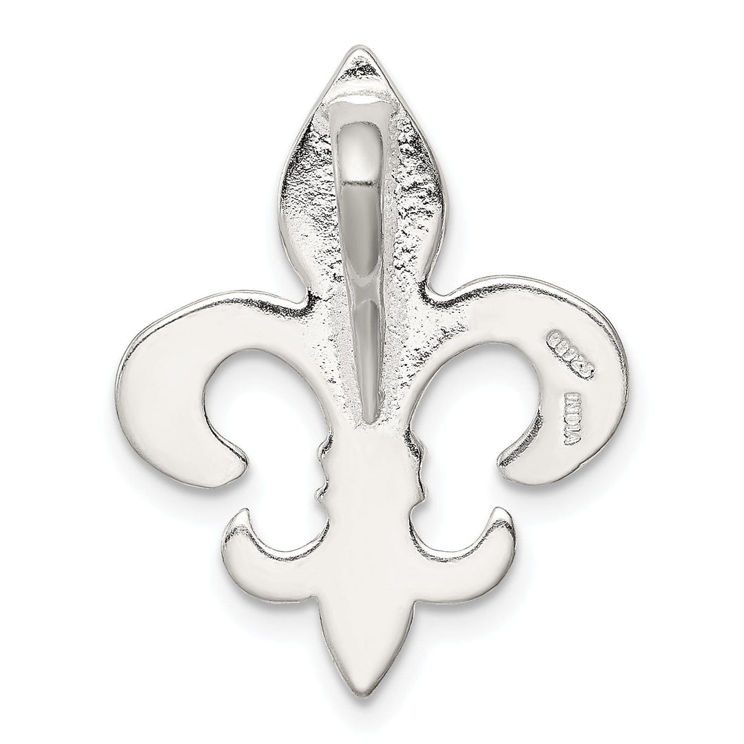 Lovely Rita's Pendants & Charms Sterling Silver Polish Fleur De Lis Slide Charm