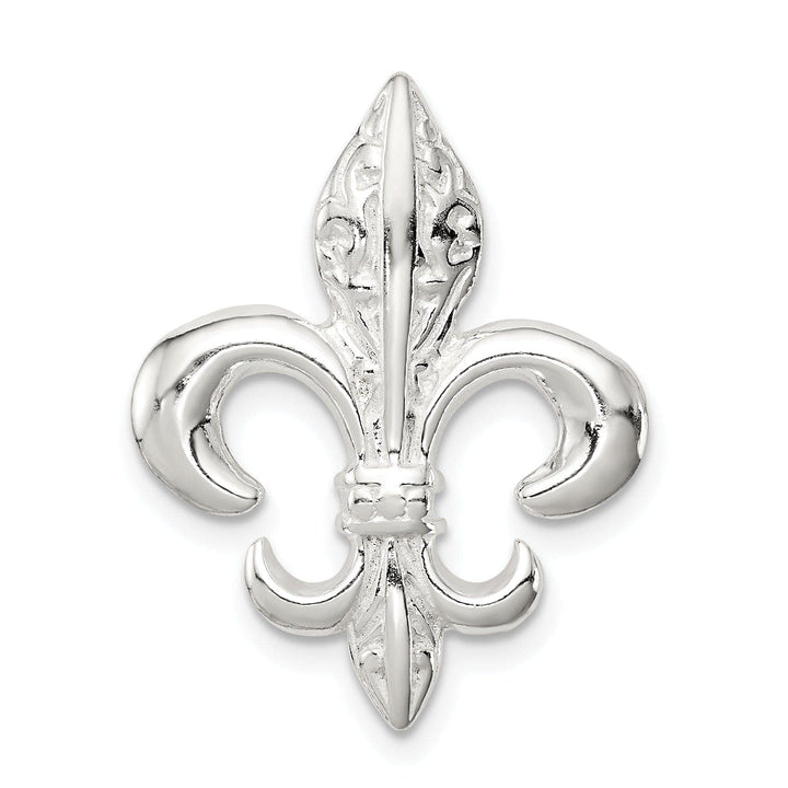 Lovely Rita's Pendants & Charms Sterling Silver Polish Fleur De Lis Slide Charm