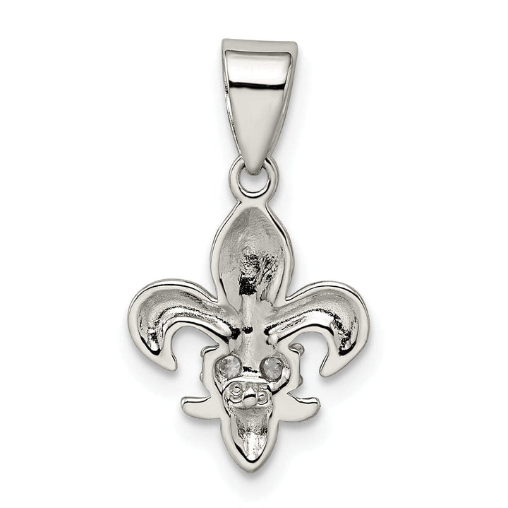Lovely Rita's Pendants & Charms Sterling Silver Polished C.Z Fleur De Lis Charm