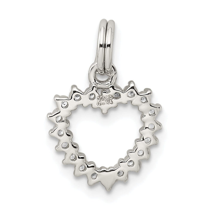 Lovely Rita's Pendants & Charms Sterling Silver Polished C.Z Open Heart Charm