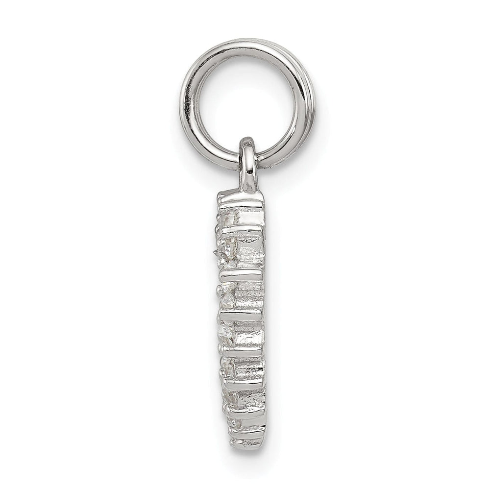 Lovely Rita's Pendants & Charms Sterling Silver Polished C.Z Open Heart Charm