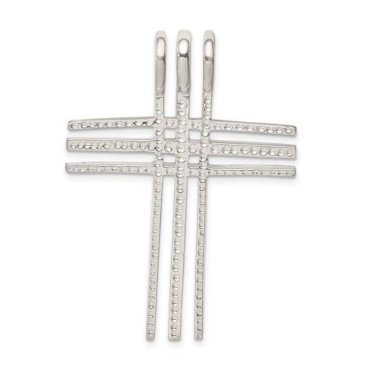 Lovely Rita's Pendants & Charms Sterling Silver Polished Cross Chain Slide