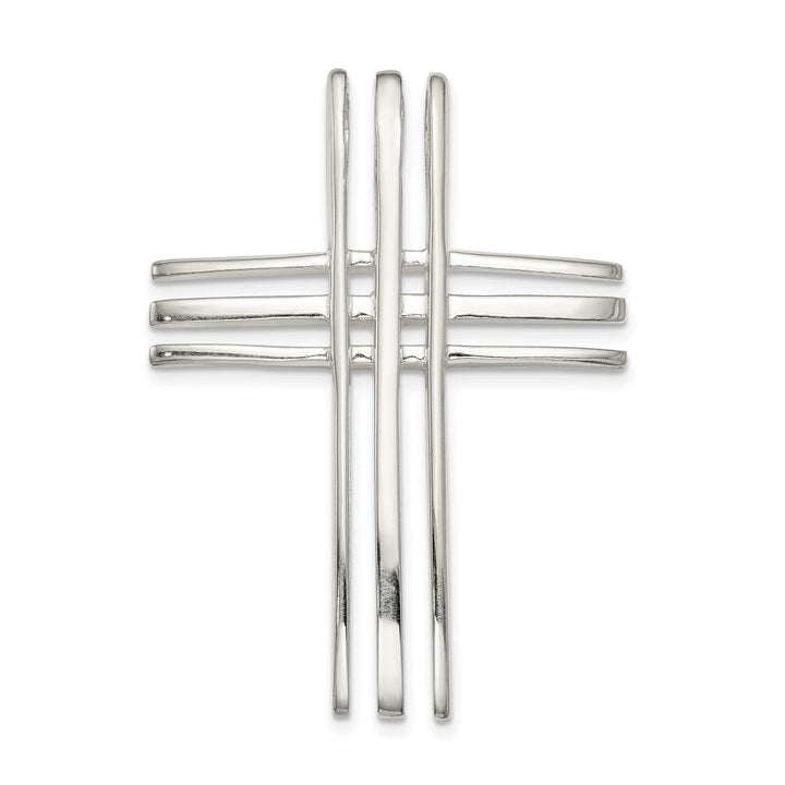 Lovely Rita's Pendants & Charms Sterling Silver Polished Cross Chain Slide