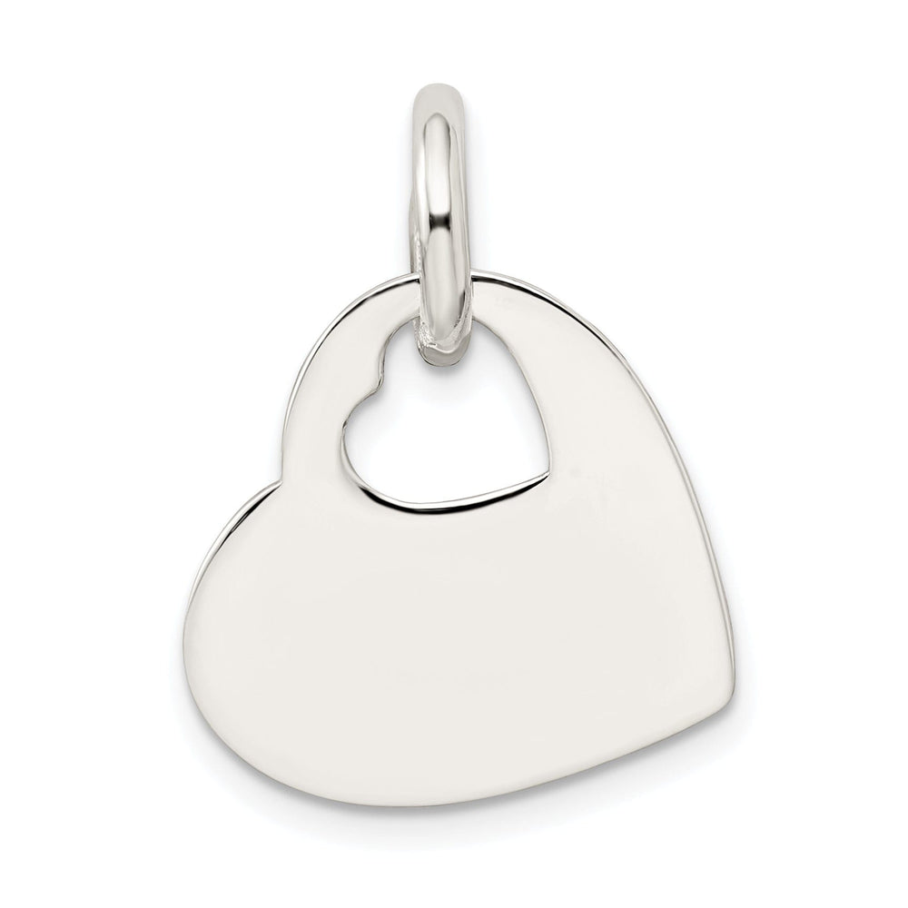 Lovely Rita's Pendants & Charms Sterling Silver Polished Cut Out Heart Pendant