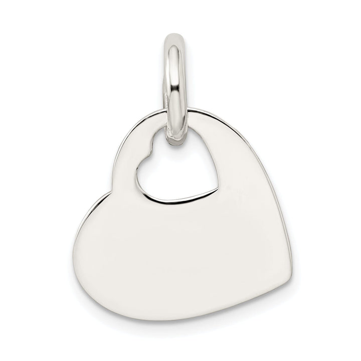 Lovely Rita's Pendants & Charms Sterling Silver Polished Cut Out Heart Pendant