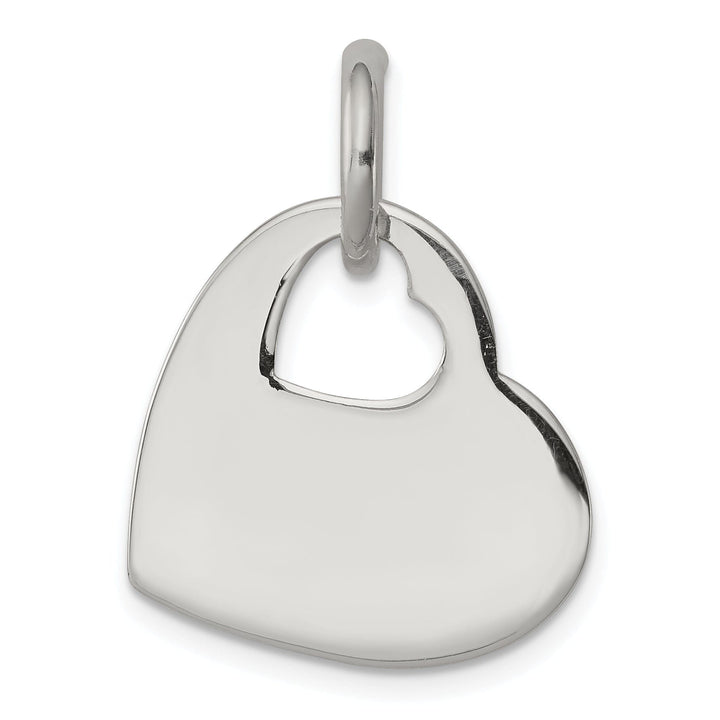 Lovely Rita's Pendants & Charms Sterling Silver Polished Cut Out Heart Pendant