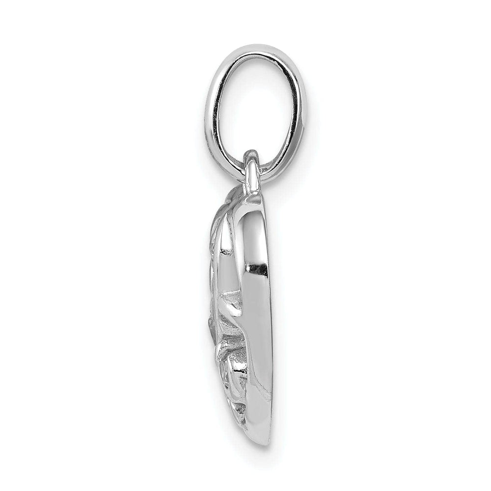 Lovely Rita's Pendants & Charms Sterling Silver Polished CZ Open Heart Pendant
