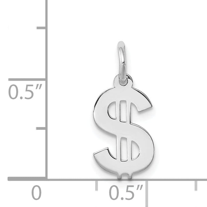 Lovely Rita's Pendants & Charms Sterling Silver Polished Dollar Sign Charm