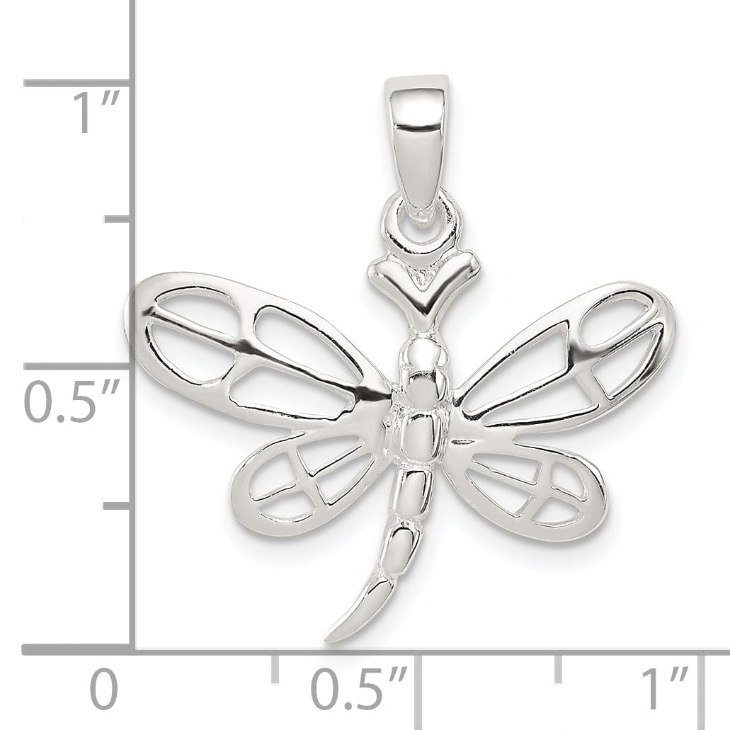 Lovely Rita's Pendants & Charms Sterling Silver Polished Dragonfly Pendant