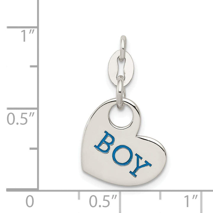 Lovely Rita's Pendants & Charms Sterling Silver Polished Enamel Boy Charm