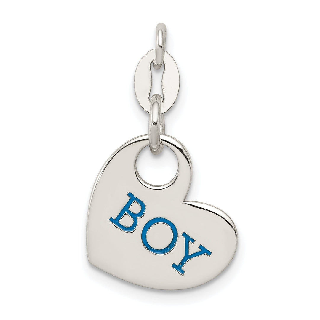 Lovely Rita's Pendants & Charms Sterling Silver Polished Enamel Boy Charm