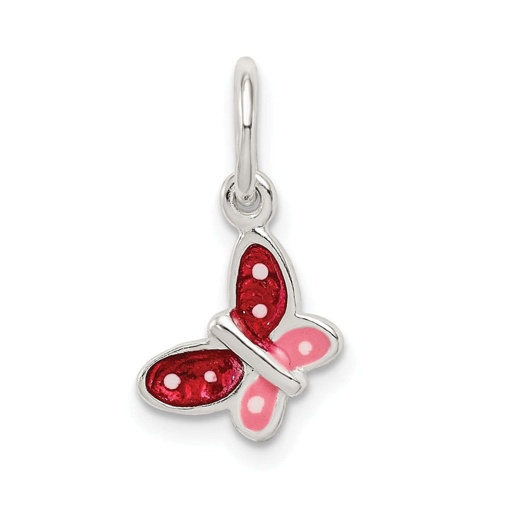 Lovely Rita's Pendants & Charms Sterling Silver Polished Enamel Butterfly Charm