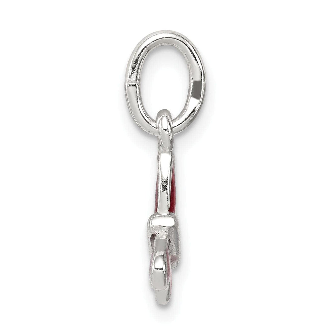 Lovely Rita's Pendants & Charms Sterling Silver Polished Enamel Butterfly Charm