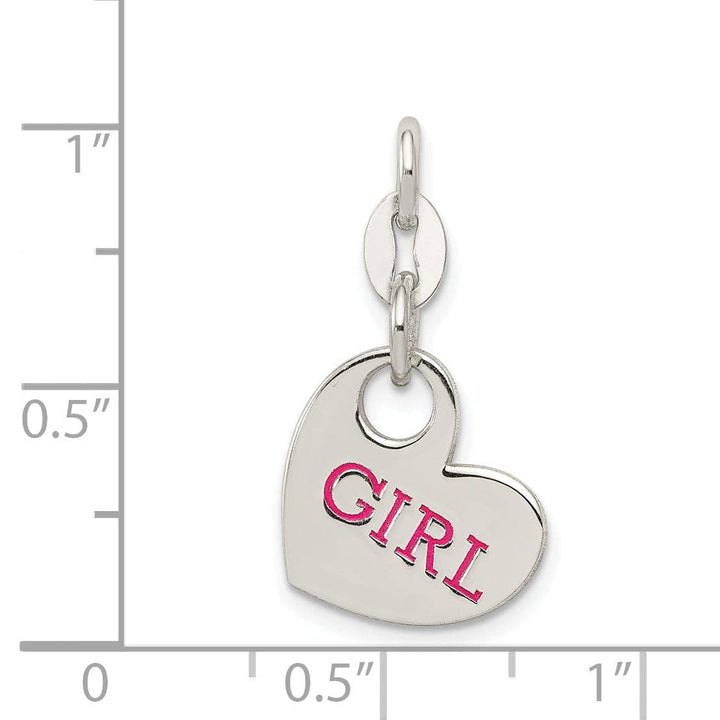 Lovely Rita's Pendants & Charms Sterling Silver Polished Enamel Girl Charm