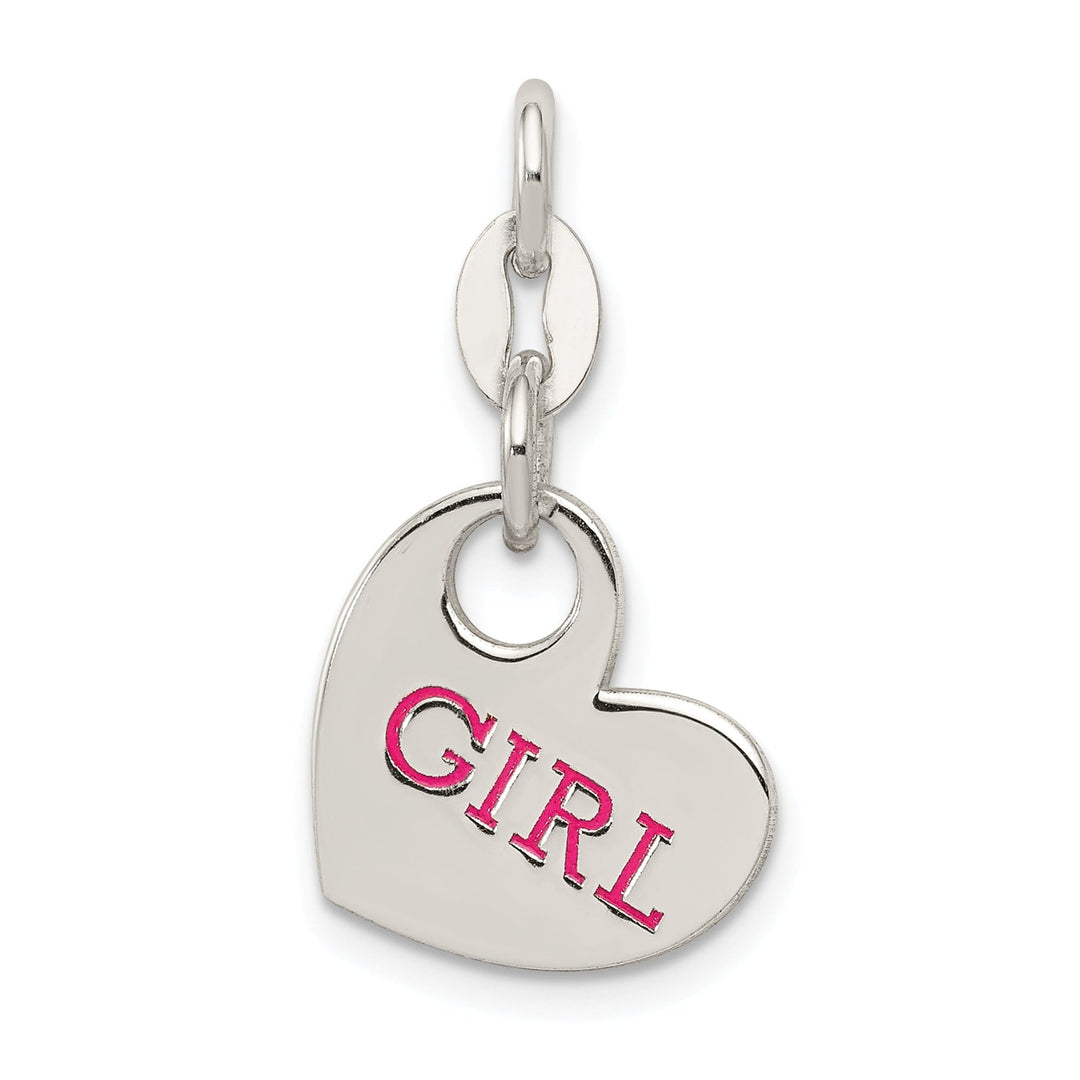 Lovely Rita's Pendants & Charms Sterling Silver Polished Enamel Girl Charm
