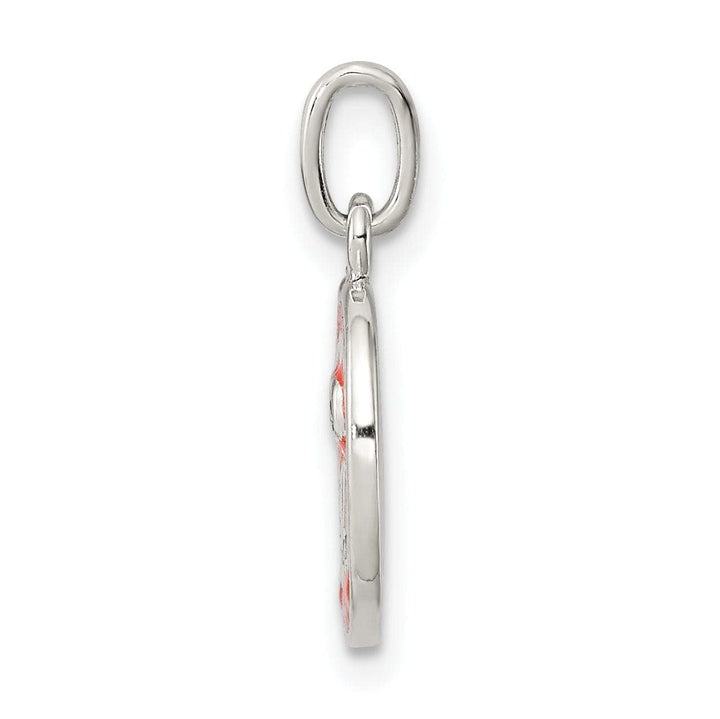 Lovely Rita's Pendants & Charms Sterling Silver Polished Enamel Pumpkin Pendant