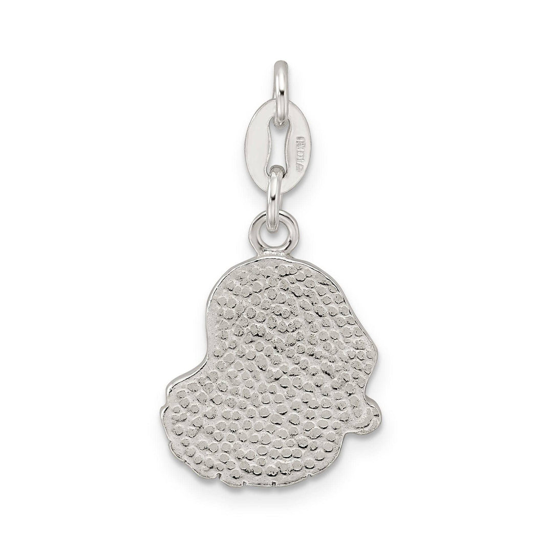 Lovely Rita's Pendants & Charms Sterling Silver Polished Enamel Santa Pendant