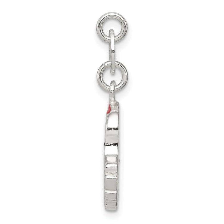 Lovely Rita's Pendants & Charms Sterling Silver Polished Enamel Santa Pendant