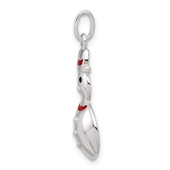 Lovely Rita's Pendants & Charms Sterling Silver Polished Enamel Snowman Pendant