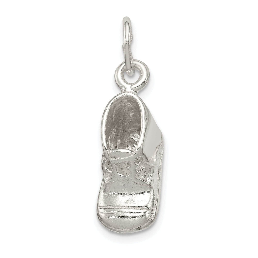 Lovely Rita's Pendants & Charms Sterling Silver Polished Finish 3-D Baby Shoe Char