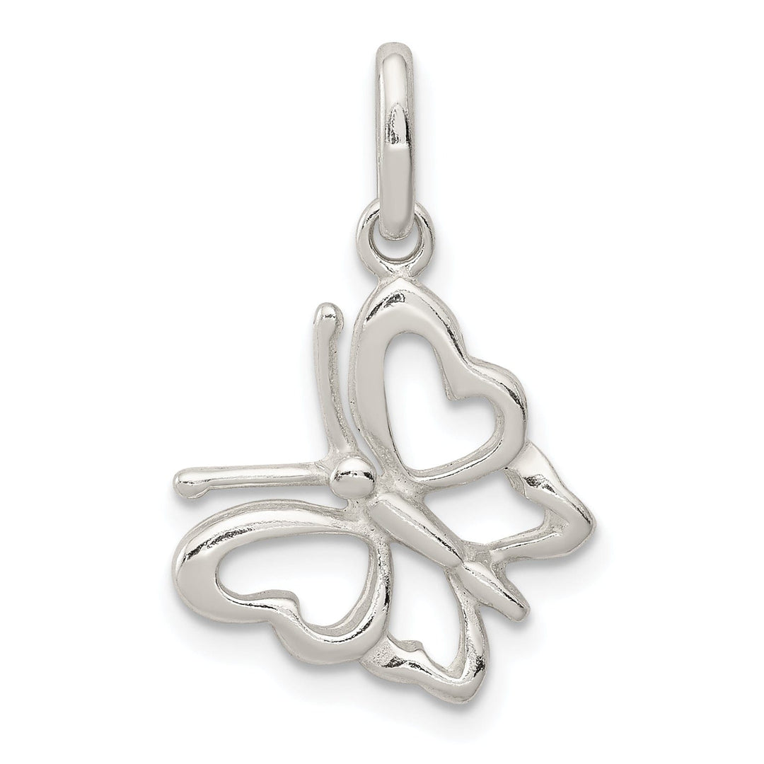 Lovely Rita's Pendants & Charms Sterling Silver Polished Finish Butterfly Charm