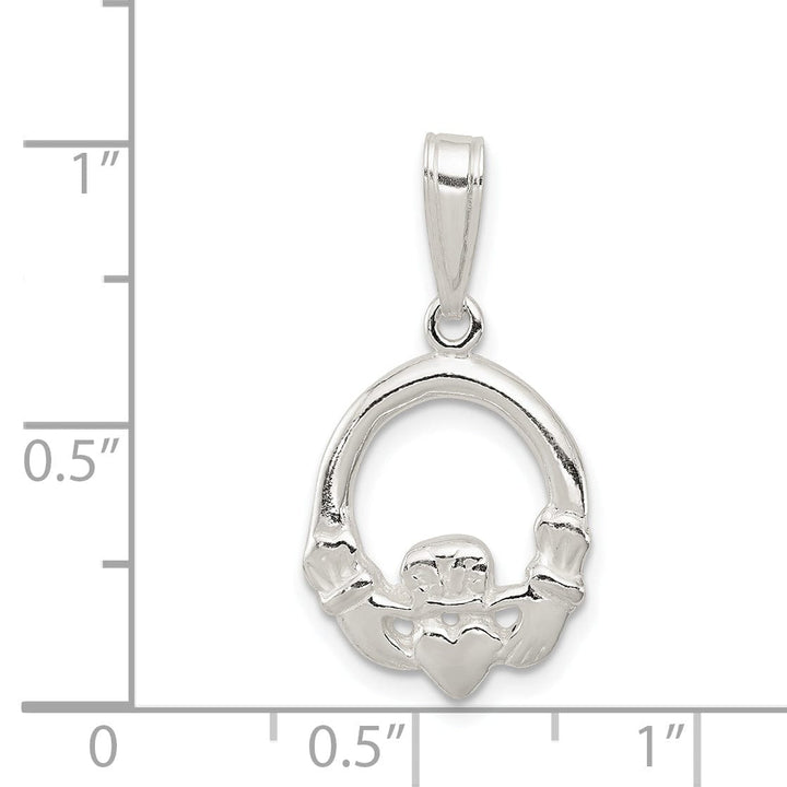 Lovely Rita's Pendants & Charms Sterling Silver Polished Finish Claddagh Charm
