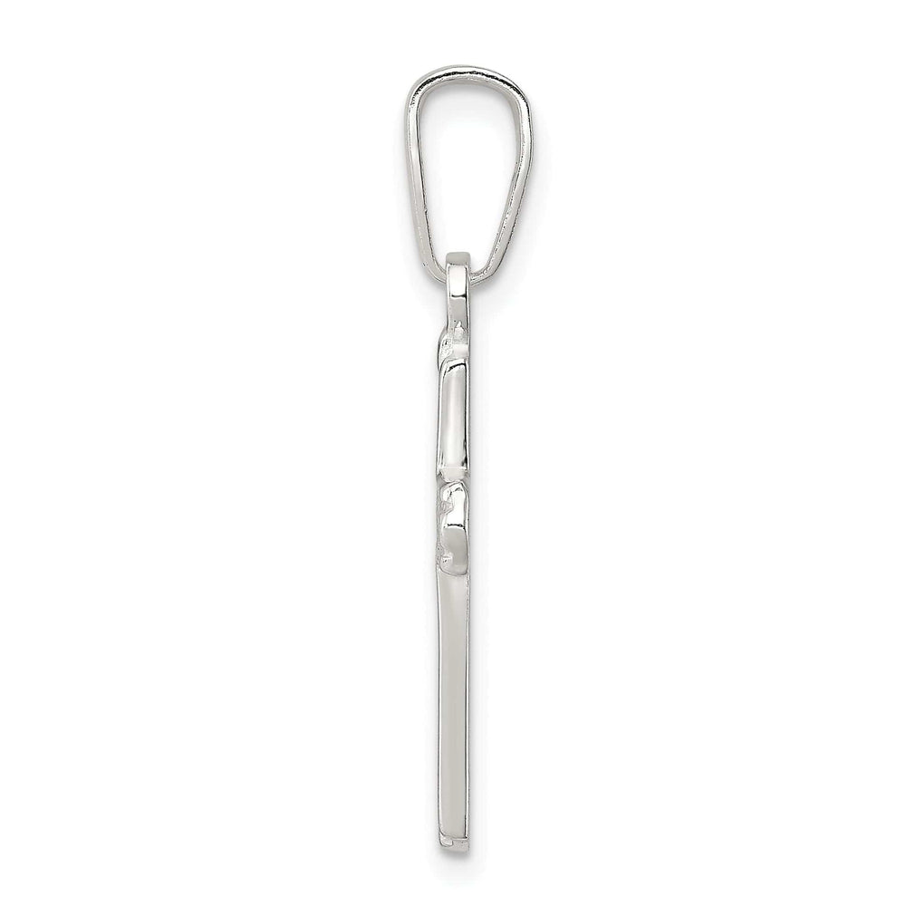Lovely Rita's Pendants & Charms Sterling Silver Polished Finish Cross Pendant