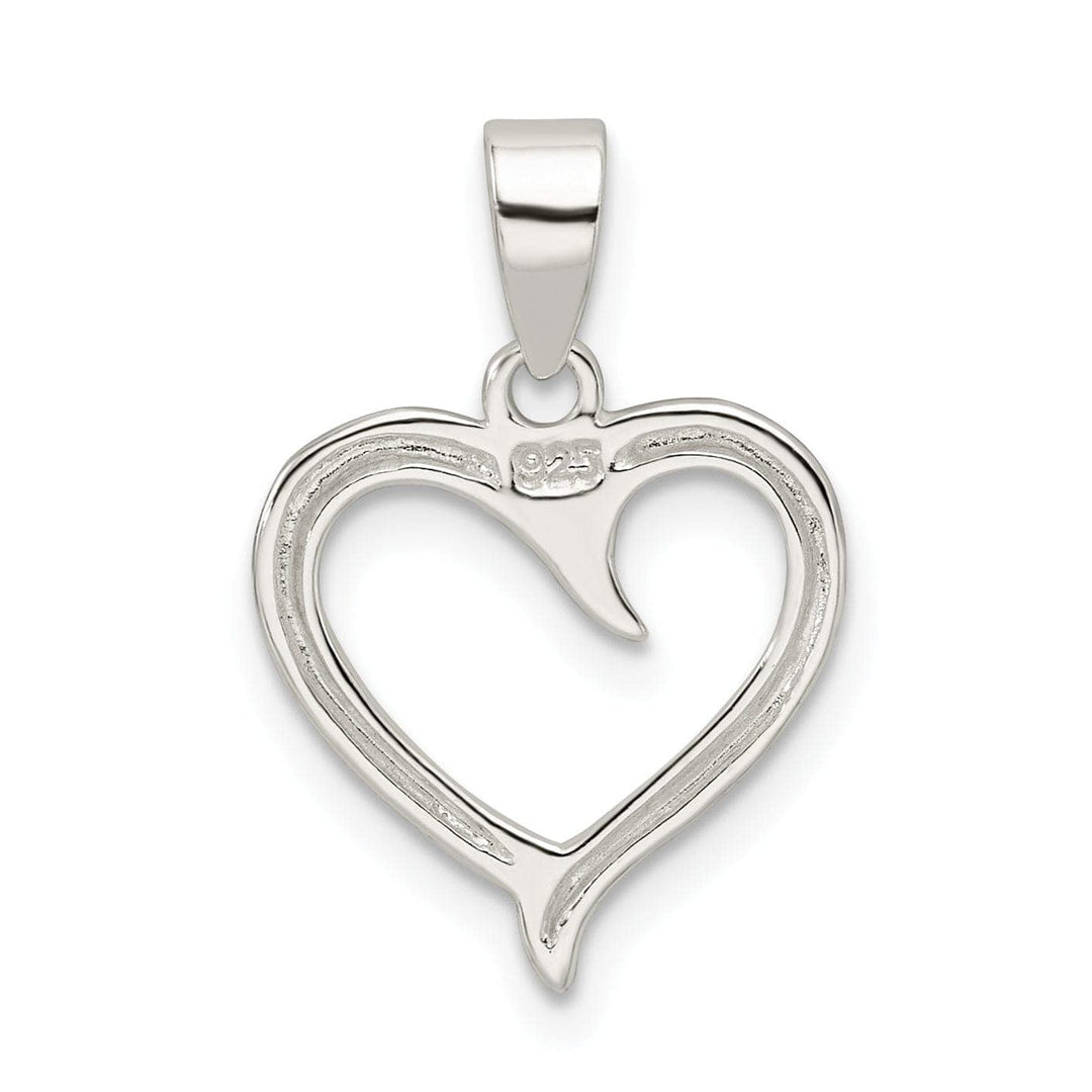 Lovely Rita's Pendants & Charms Sterling Silver Polished Open Heart Pendant