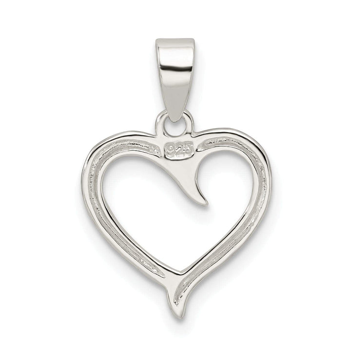 Lovely Rita's Pendants & Charms Sterling Silver Polished Open Heart Pendant