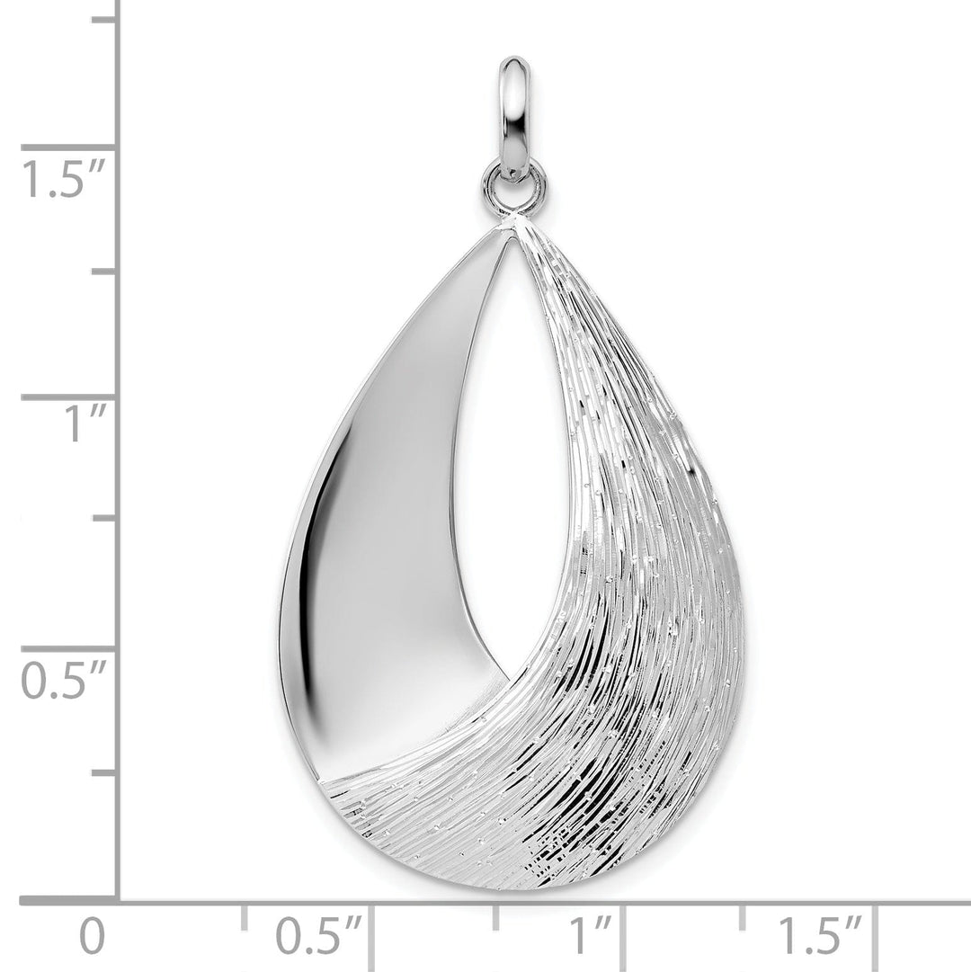 Lovely Rita's Pendants & Charms Sterling Silver Polished Textured Pendant