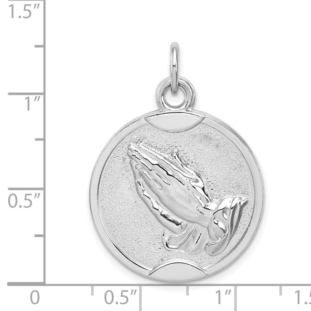 Lovely Rita's Pendants & Charms Sterling Silver Praying Hands Medal
