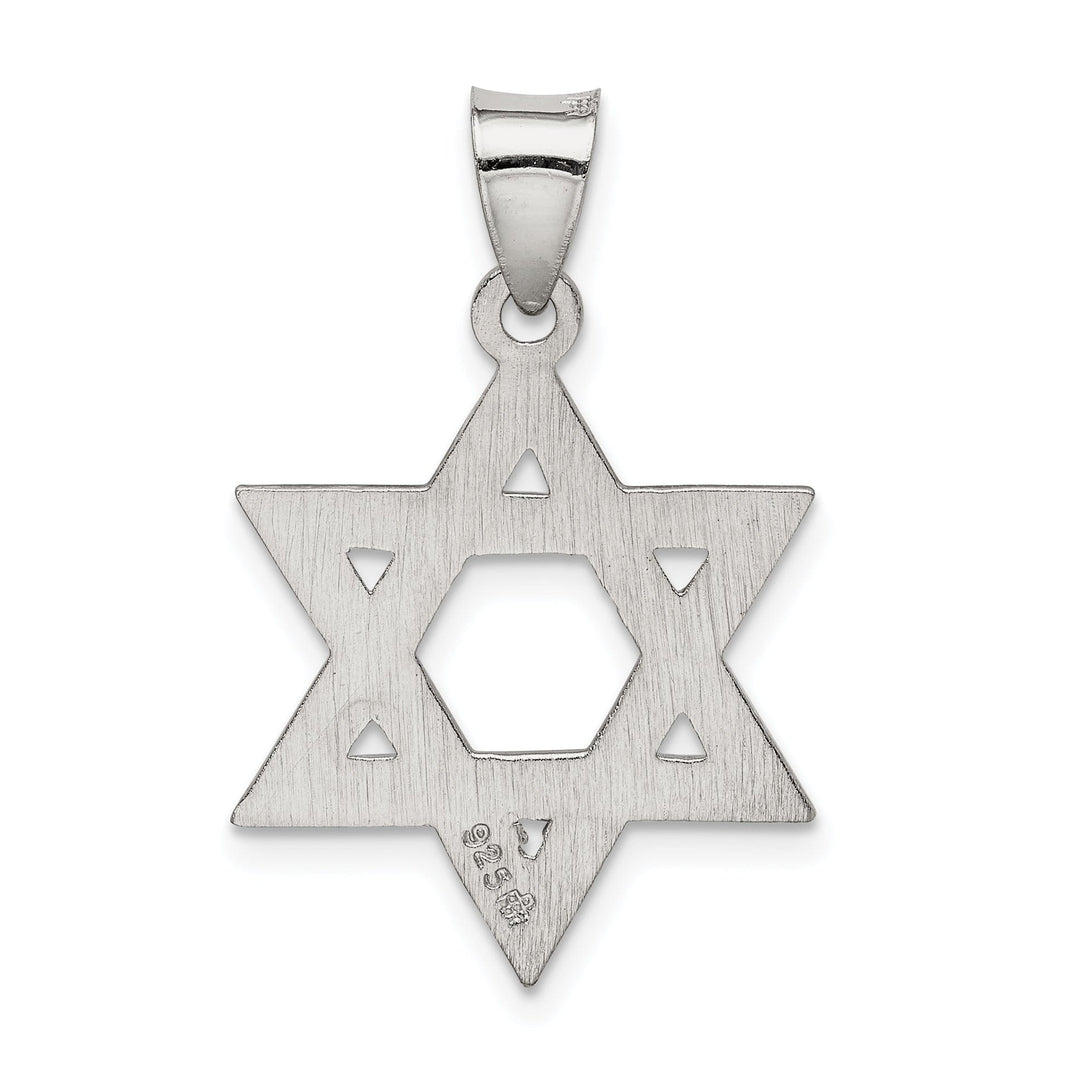 Lovely Rita's Pendants & Charms Sterling Silver Satin Star of David Charm Pendant