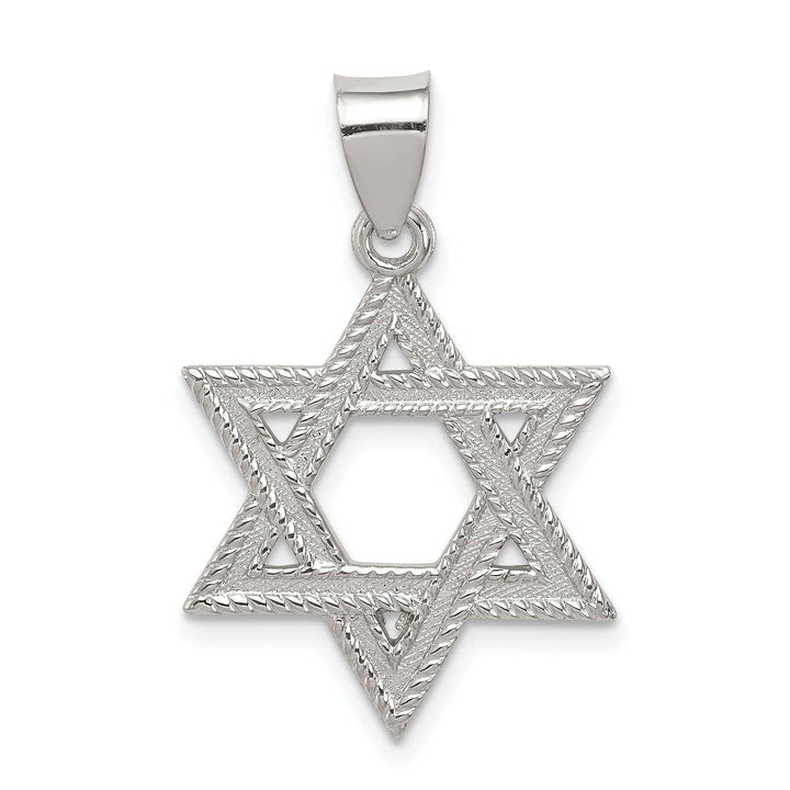 Lovely Rita's Pendants & Charms Sterling Silver Satin Star of David Charm Pendant