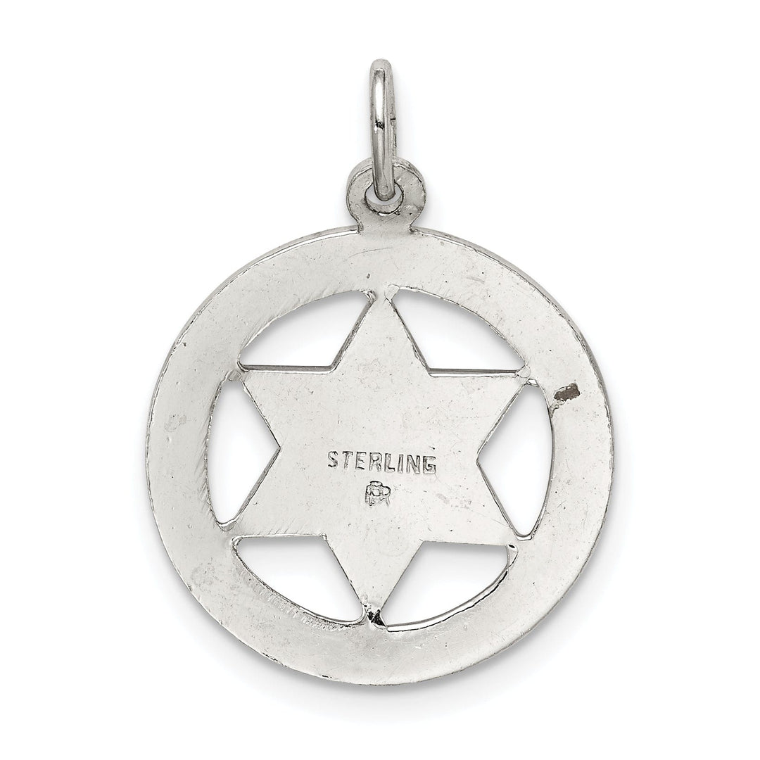 Lovely Rita's Pendants & Charms Sterling Silver Star of David Disc Charm Pendant