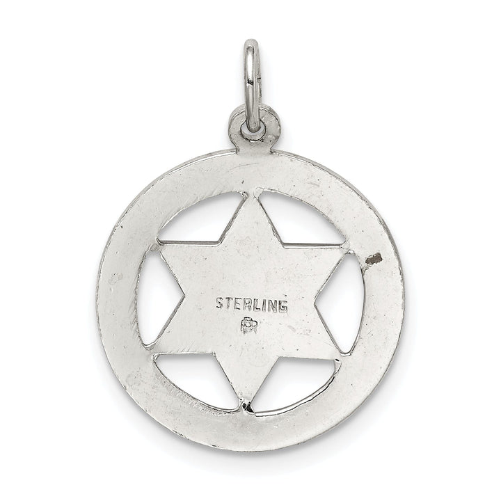 Lovely Rita's Pendants & Charms Sterling Silver Star of David Disc Charm Pendant